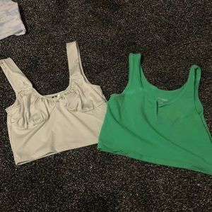 Tan top bundle let one from h&m size small right one from target size m
